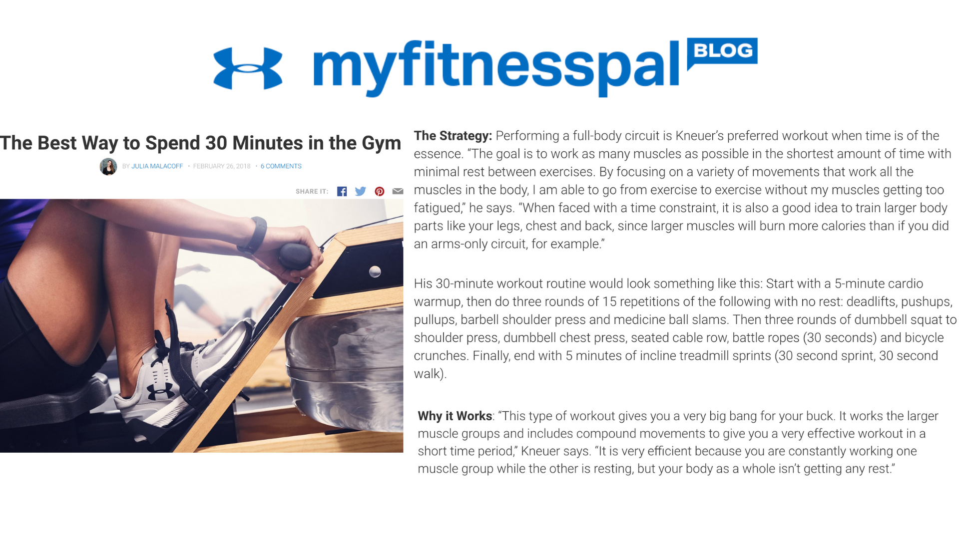 mike kneuer myfitness pal