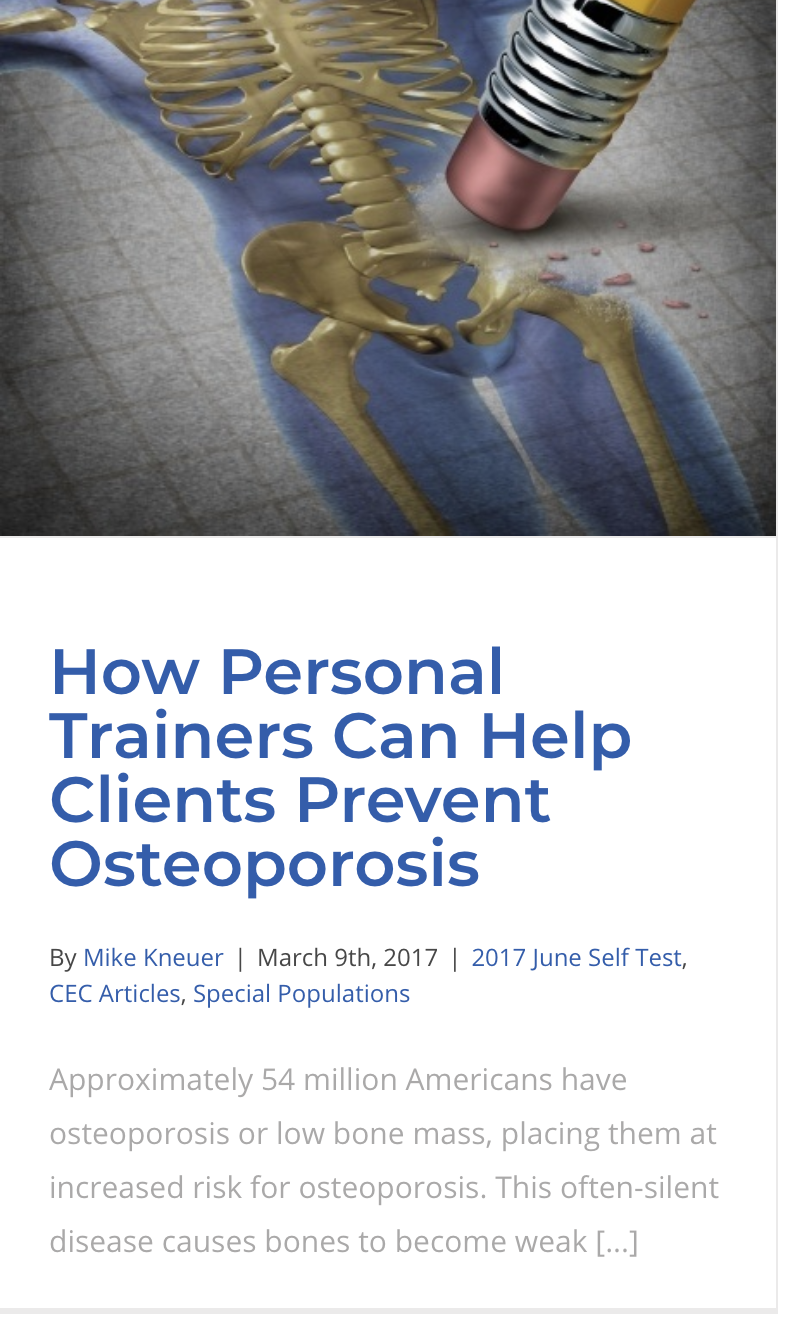 mike kneuer osteoporosis