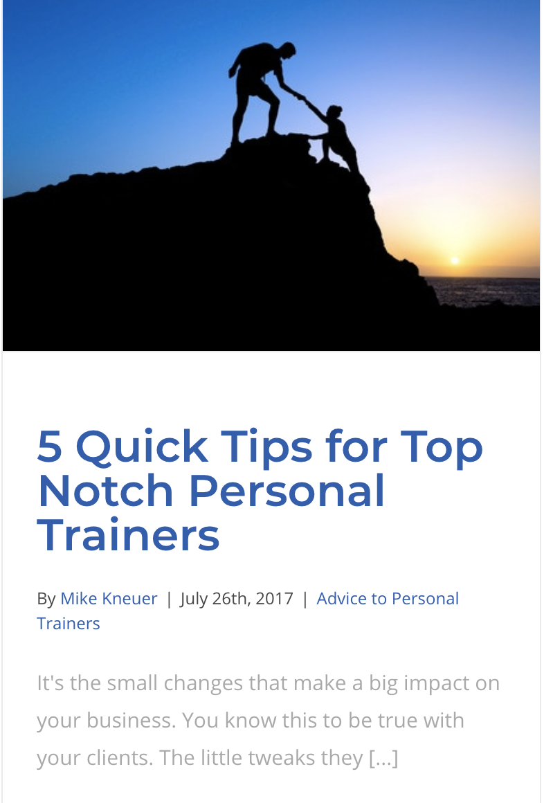 Mike Kneuer trainer tip